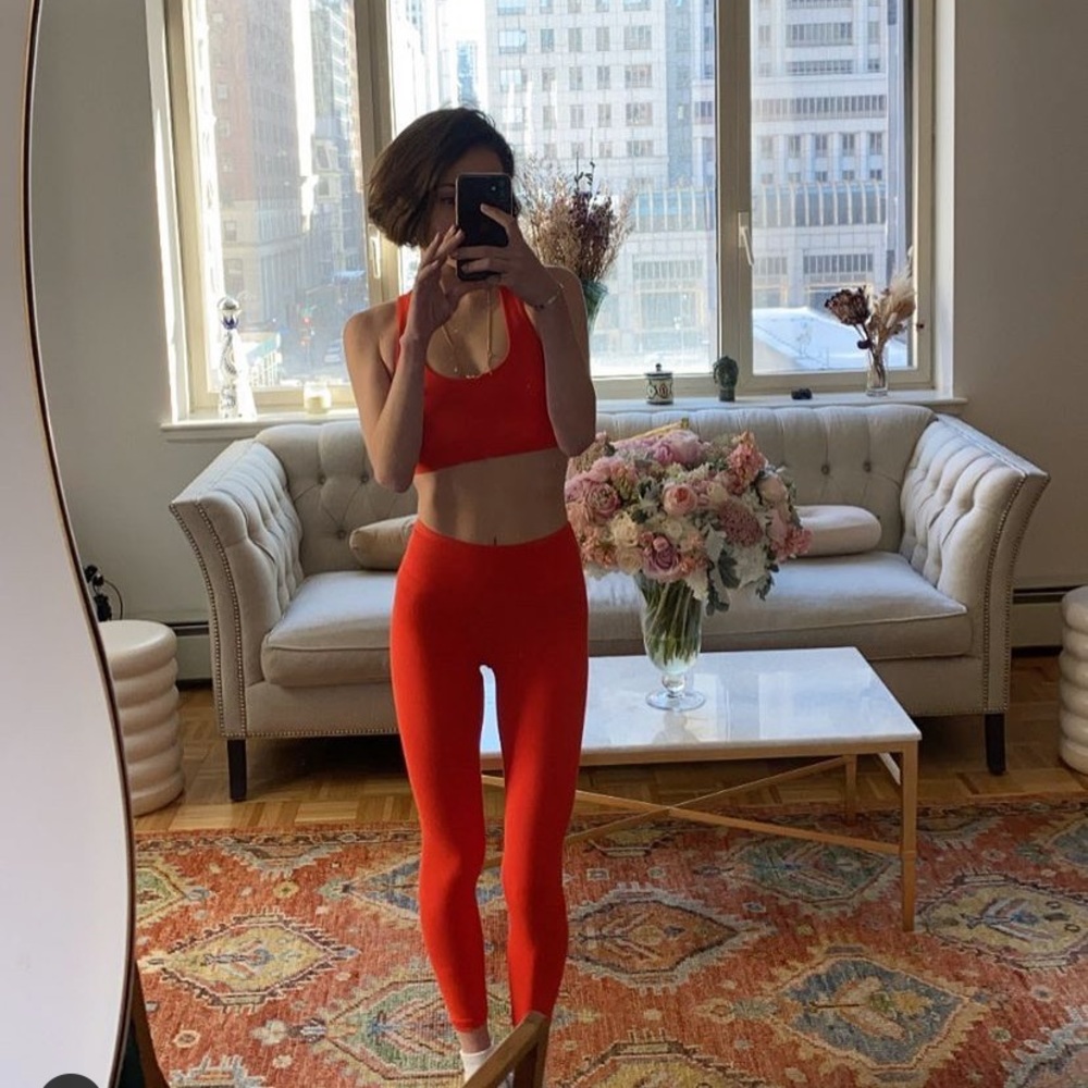 Organic mate the label sports bra & legging set. Never worn. Set in pic another